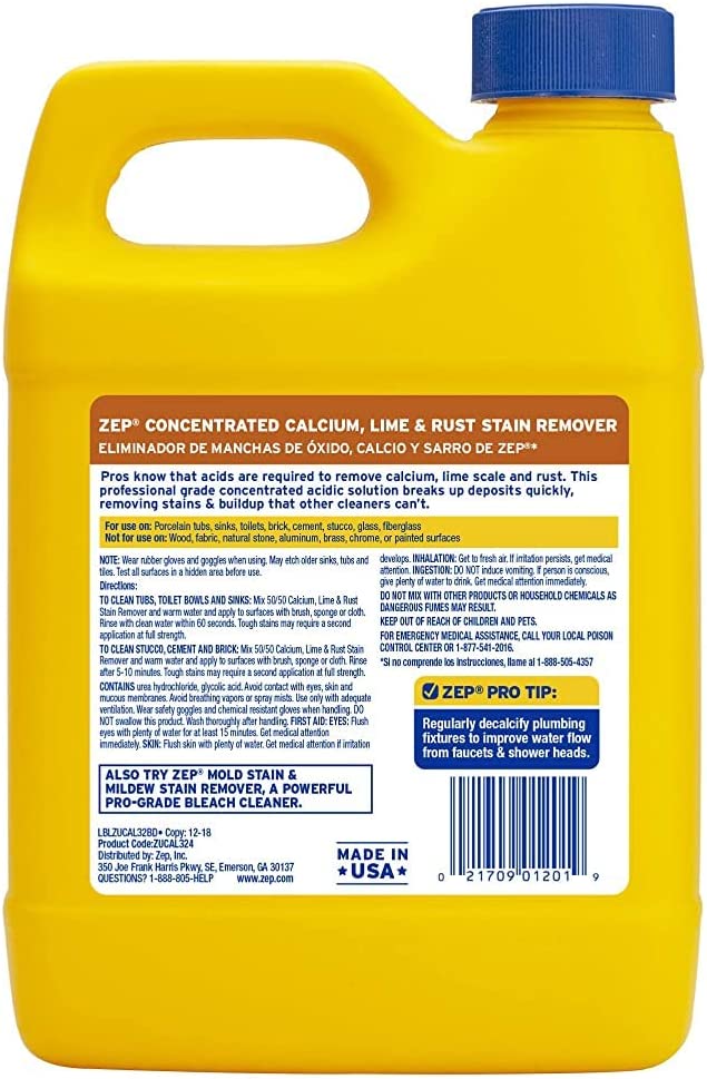 Concentrated Calcium, Lime & Rust Stain Remover - 32 oz.