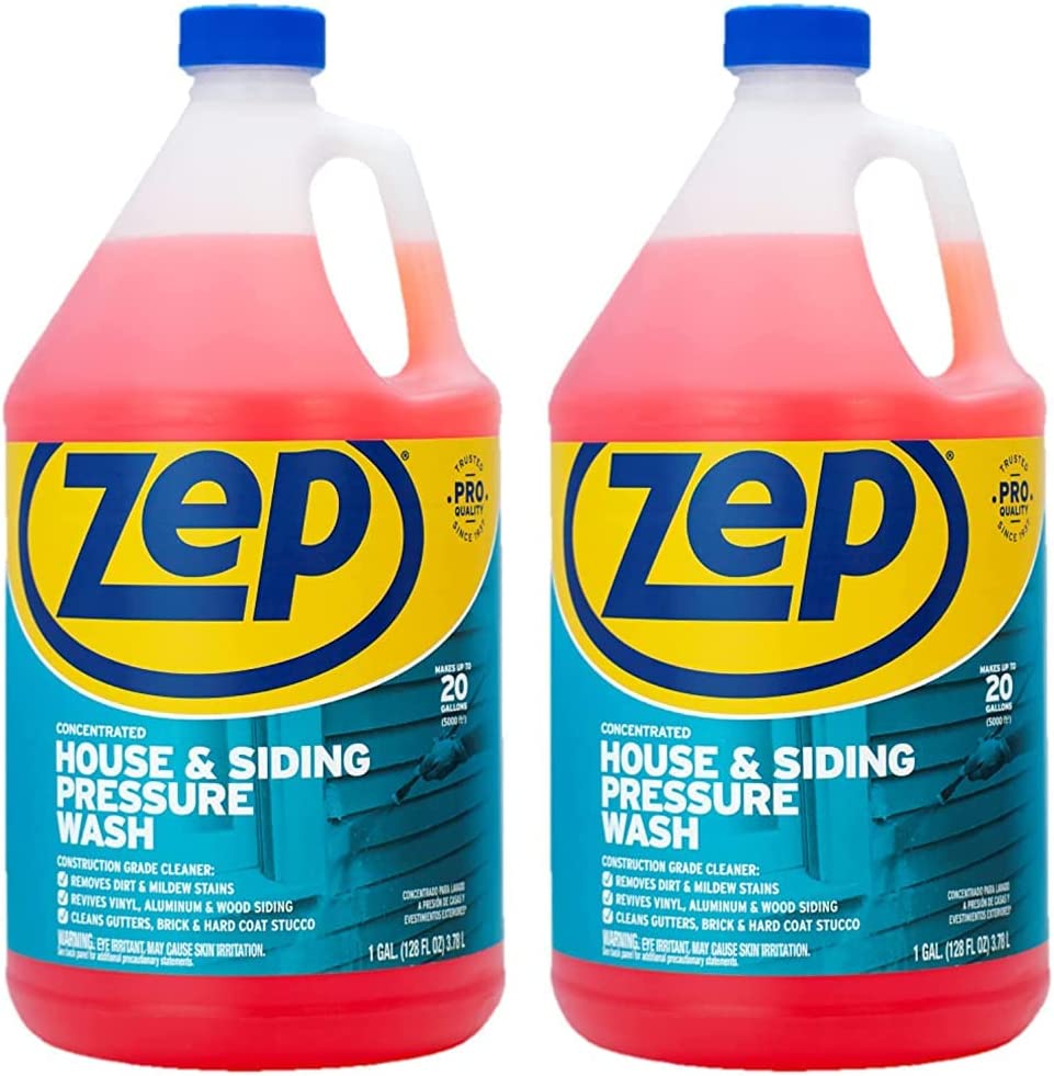 Zep House & Siding Pressure Wash Cleaner Concentrate – Removes Exterior Stains – 1 Gallon