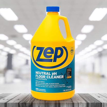 Zep Concentrated Neutral pH Floor Cleaner – Safe on Protective Finishes - 1 Gallon