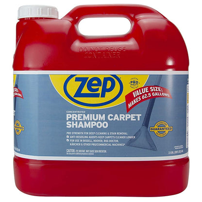 Zep Premium Carpet Shampoo Concentrate – Renews Soiled Carpets – 2.5 Gallon