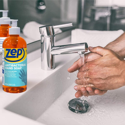 Zep Antibacterial Hand Soap – Kills 99.9% of Bacteria – 16.9 oz., antibacterial soap, antibacterial liquid hand soap, hand soap antibacterial