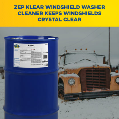 Zep Klear Windshield Washer Cleaner Concentrate – Industrial Windshield Washer Fluid – 20 Gallon
