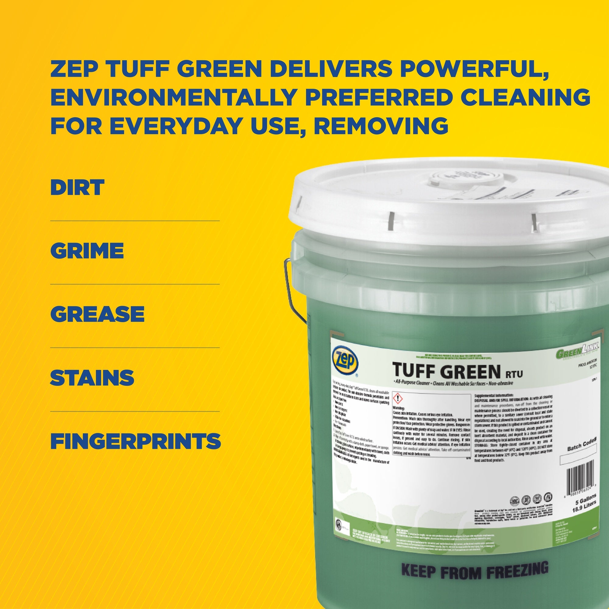 Zep Tuff Green Ready-to-Use All-Purpose Cleaner – Spot-Free