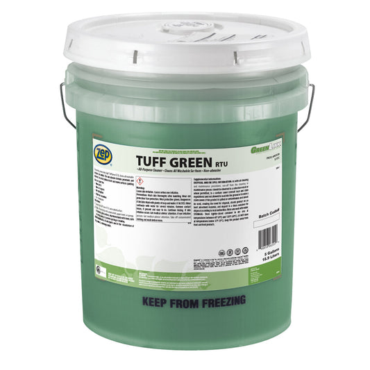 Zep Tuff Green Ready-to-Use All-Purpose Cleaner – Spot-Free Surface Cleaner – 5 Gallon