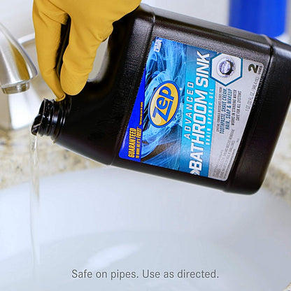 Advanced Bathroom Sink Drain Opener Gel 32 OZ. - Formulated for Toothpaste, Shave Cream, Hair, Soap and Makeup