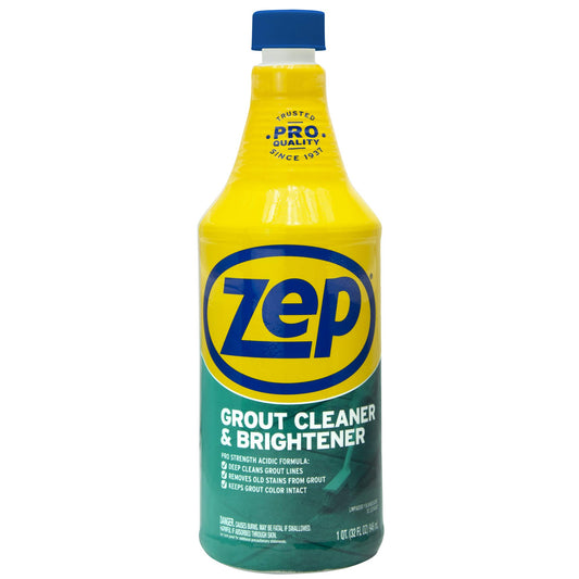 Zep Grout Cleaner & Brightener – Safe on Tinted Grout – 32 oz