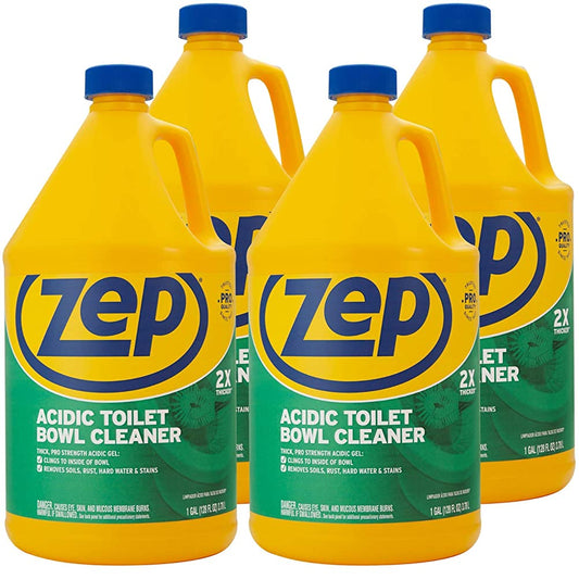 Zep Acidic Toilet Bowl Cleaner – Removes Hard Water Stains – 1 Gallon