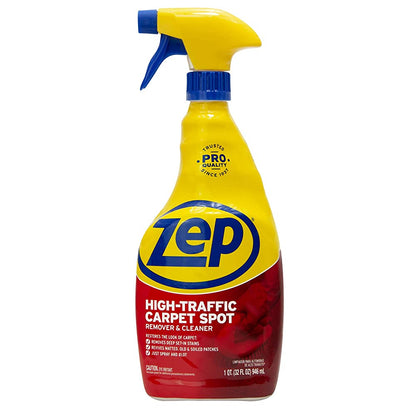 Zep High Traffic Carpet Spot Remover & Cleaner – Enzymatic Stain Remover – 1 Gallon