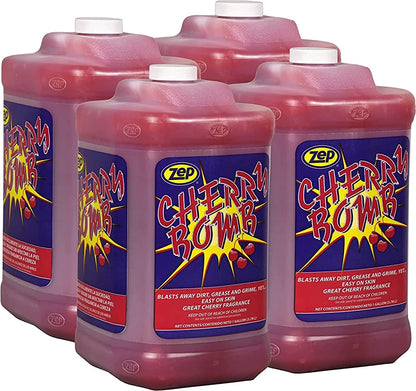 Cherry Bomb Industrial Hand Cleaner Gel & Dispenser Bundle - 1 Gallon