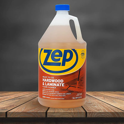 Zep Hardwood & Laminate Floor Cleaner – No Rinse, Streak-Free – 1 Gallon