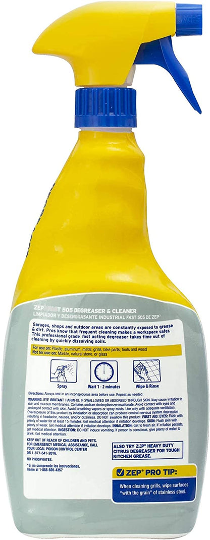 Zep Fast 505 Cleaner and Degreaser – Removes Grease Fast – 32 oz.