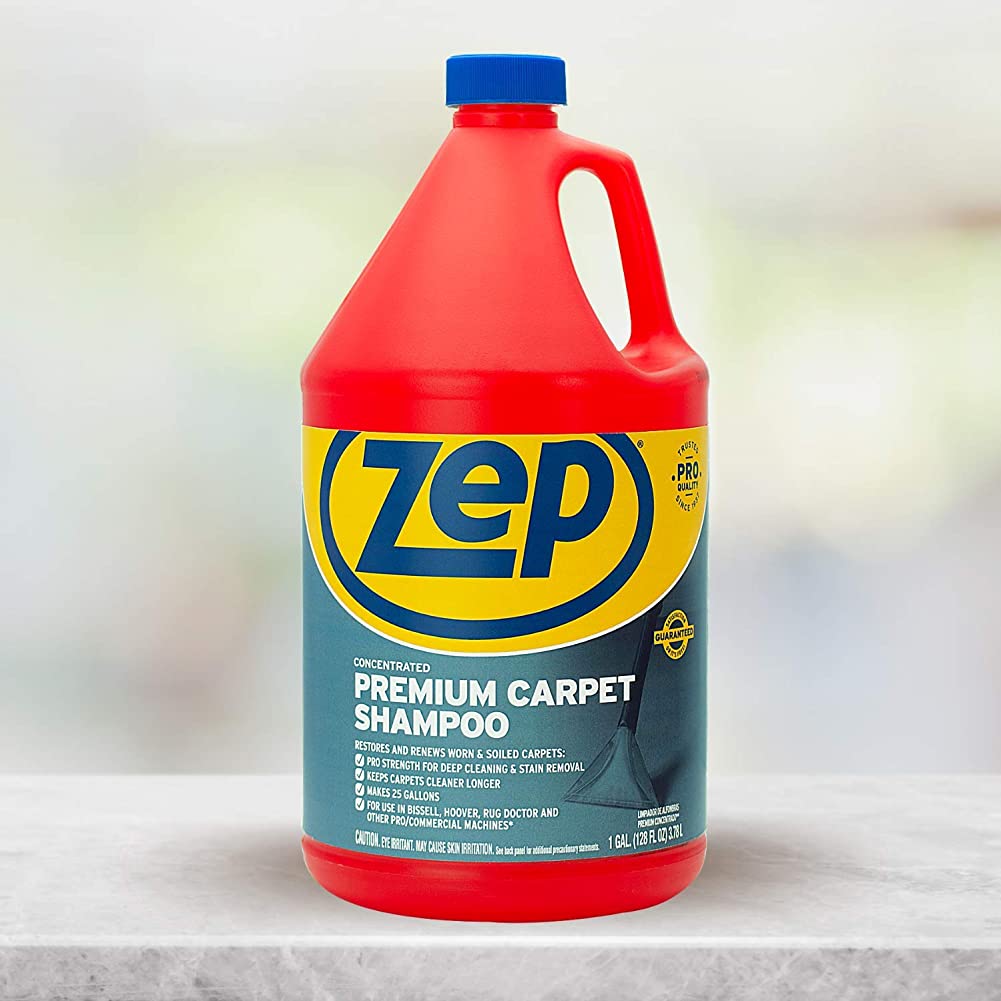 Zep Premium Carpet Shampoo Concentrate – Renews Soiled Carpets – 1 Gallon