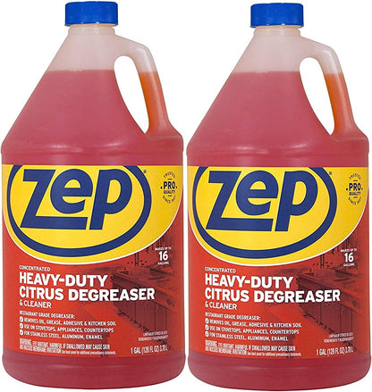 Zep Heavy-Duty Citrus Degreaser and Cleaner – Removes Grease and Grime – 1 Gallon