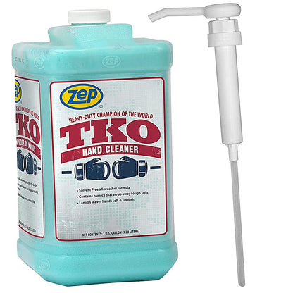 Zep TKO Hand Cleaner with Pumps – Its Solvent-Free Formula Scrubs Away Tough Soils – 1 Gallon