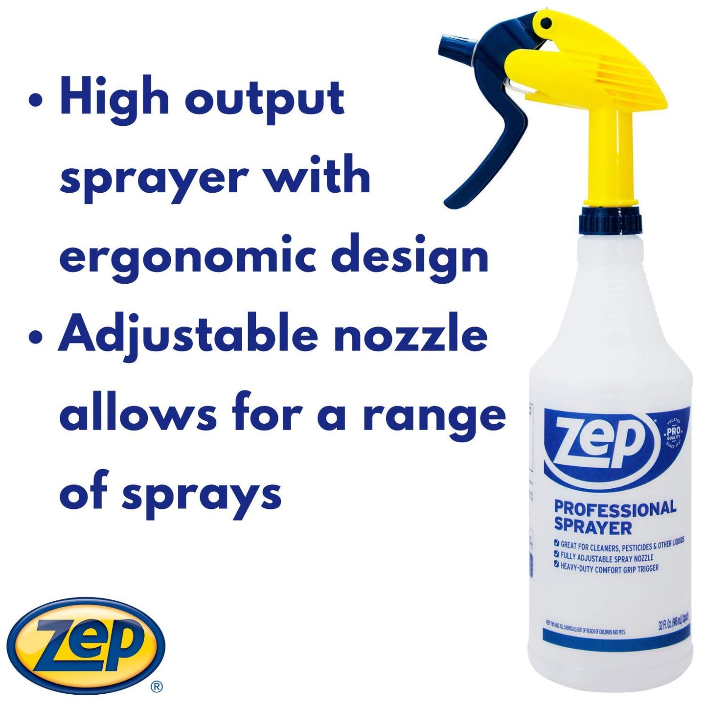 Zep Heavy-Duty Citrus Degreaser 1 Gal (Case of 4) and Cleaner Concentrate and Zep Professional Sprayer Bottle (Case of 12) Bundle