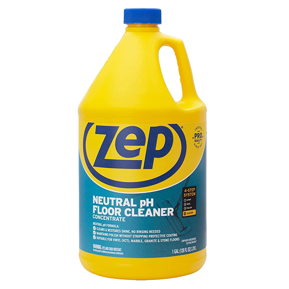 Zep Concentrated Neutral pH Floor Cleaner – Safe on Protective Finishes - 1 Gallon