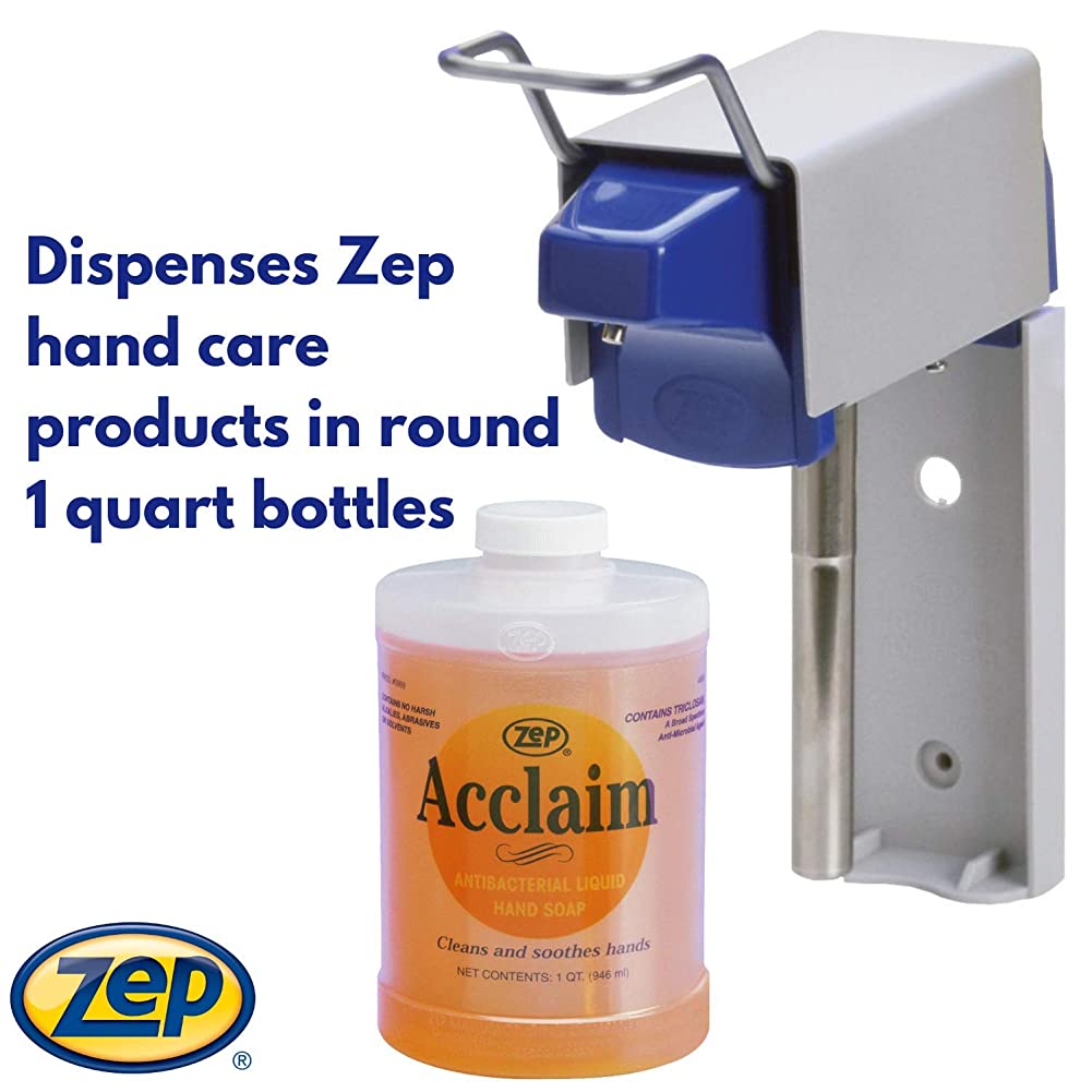 Zep Acclaim Antibacterial Liquid Hand Soap 32 oz (Case of 12) and Zep D-1000 Dispenser Bundle