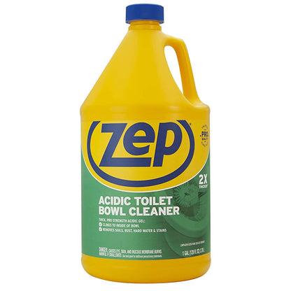 Zep Acidic Toilet Bowl Cleaner – Removes Hard Water Stains – 1 Gallon