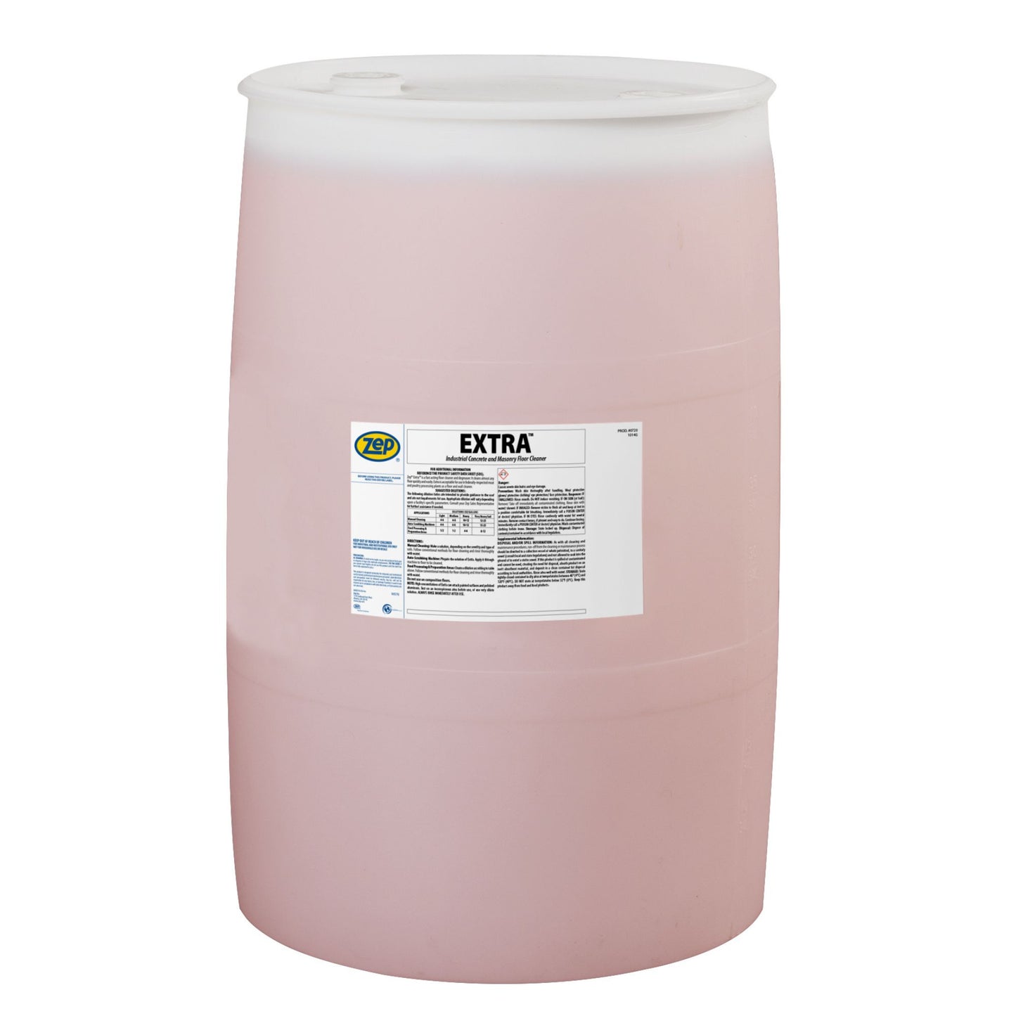 Zep Extra Industrial Concrete and Masonry Floor Cleaner – Fast Acting Floor Degreaser – 55 Gallon