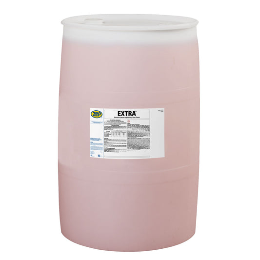 Zep Extra Industrial Concrete and Masonry Floor Cleaner – Fast Acting Floor Degreaser – 55 Gallon