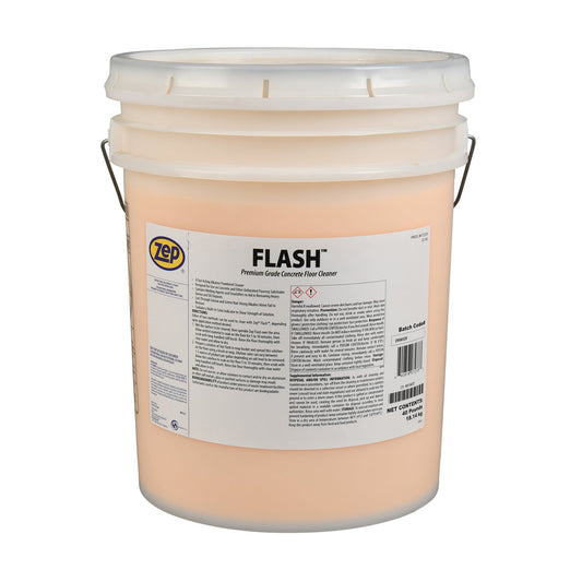 Zep Flash Premium Grade Concrete Floor Cleaner – Removes Heavy Grease and Oils – 40 Pounds