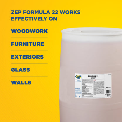 Zep Formula 22 Low Foam Industrial Cleaner – Highly-Concentrated, General-Purpose Cleaner – 55 Gallon