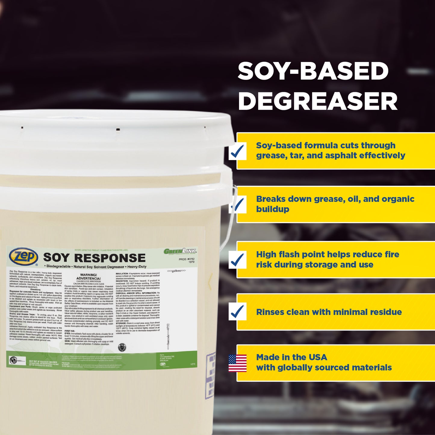 Soy Response Heavy-Duty Degreaser - 5 Gallon