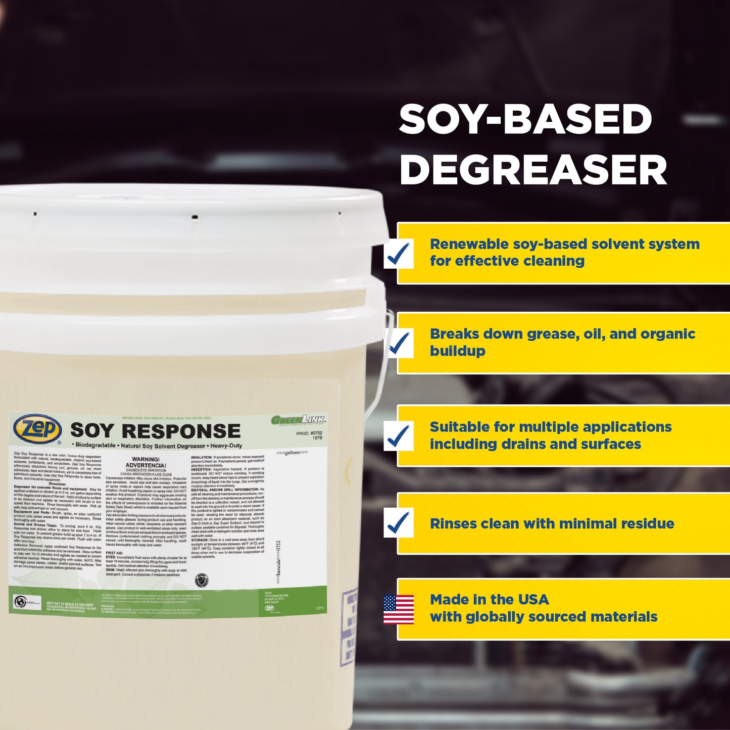 Soy Response Heavy-Duty Degreaser - 5 Gallon