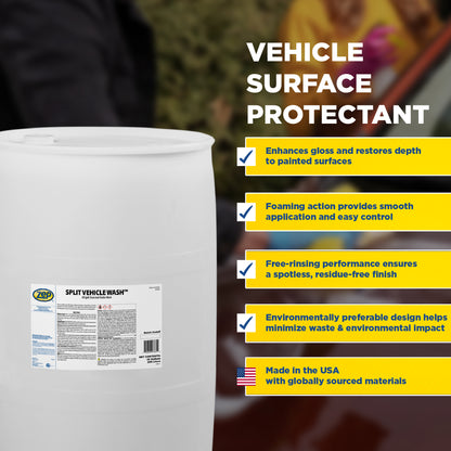Zep Split Vehicle Wash - 55 Gallon