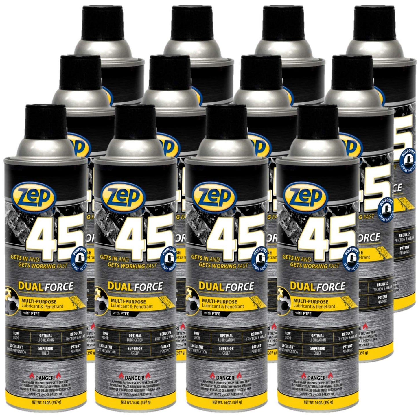 Zep 45 Dual Force PP Multi-Purpose Lubricant & Penetrant- 14 oz.