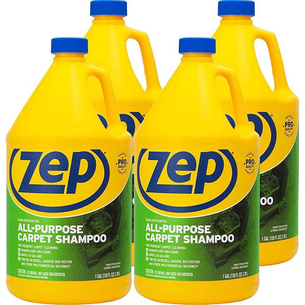 Zep Concentrated All-Purpose Carpet Shampoo – Removes Dirt and Stains – 1 Gallon