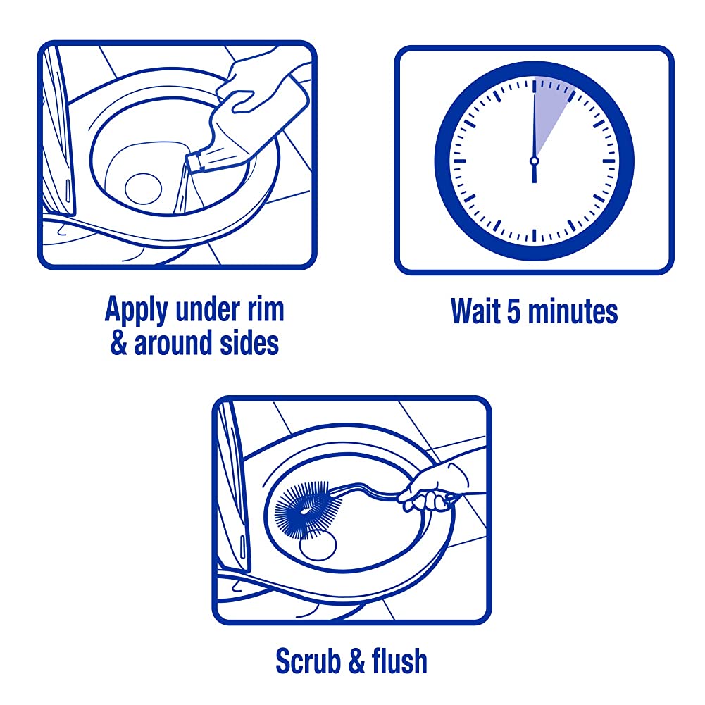 Zep Acidic Toilet Bowl Cleaner Removes Hard Water Stains – 1 Gallon (Case of 4) with Zep Drain Defense - 64 oz (Case of 4) Bundle