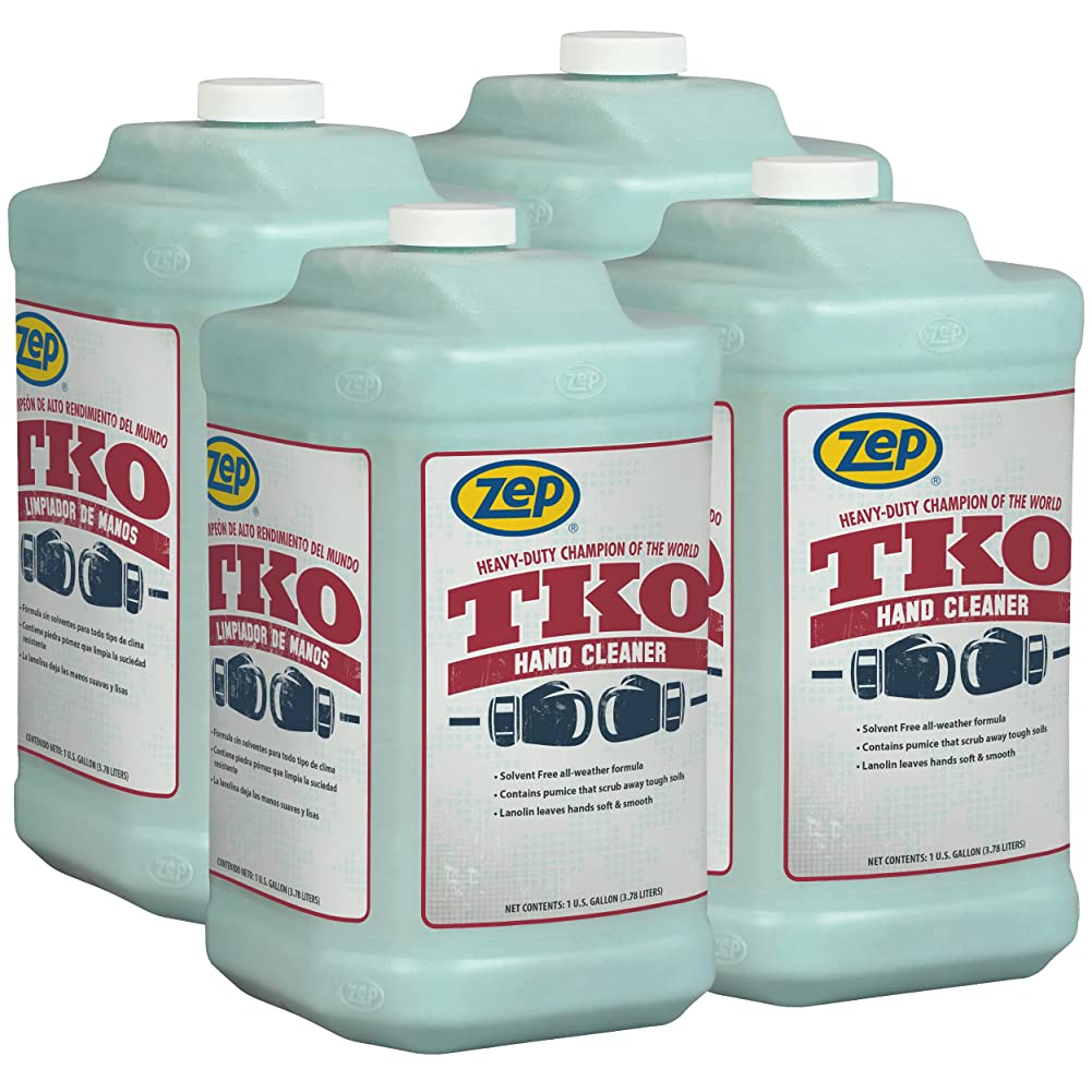 Zep TKO Hand Cleaner – Its Solvent-Free Formula Scrubs Away Tough Soils – 1 Gallon