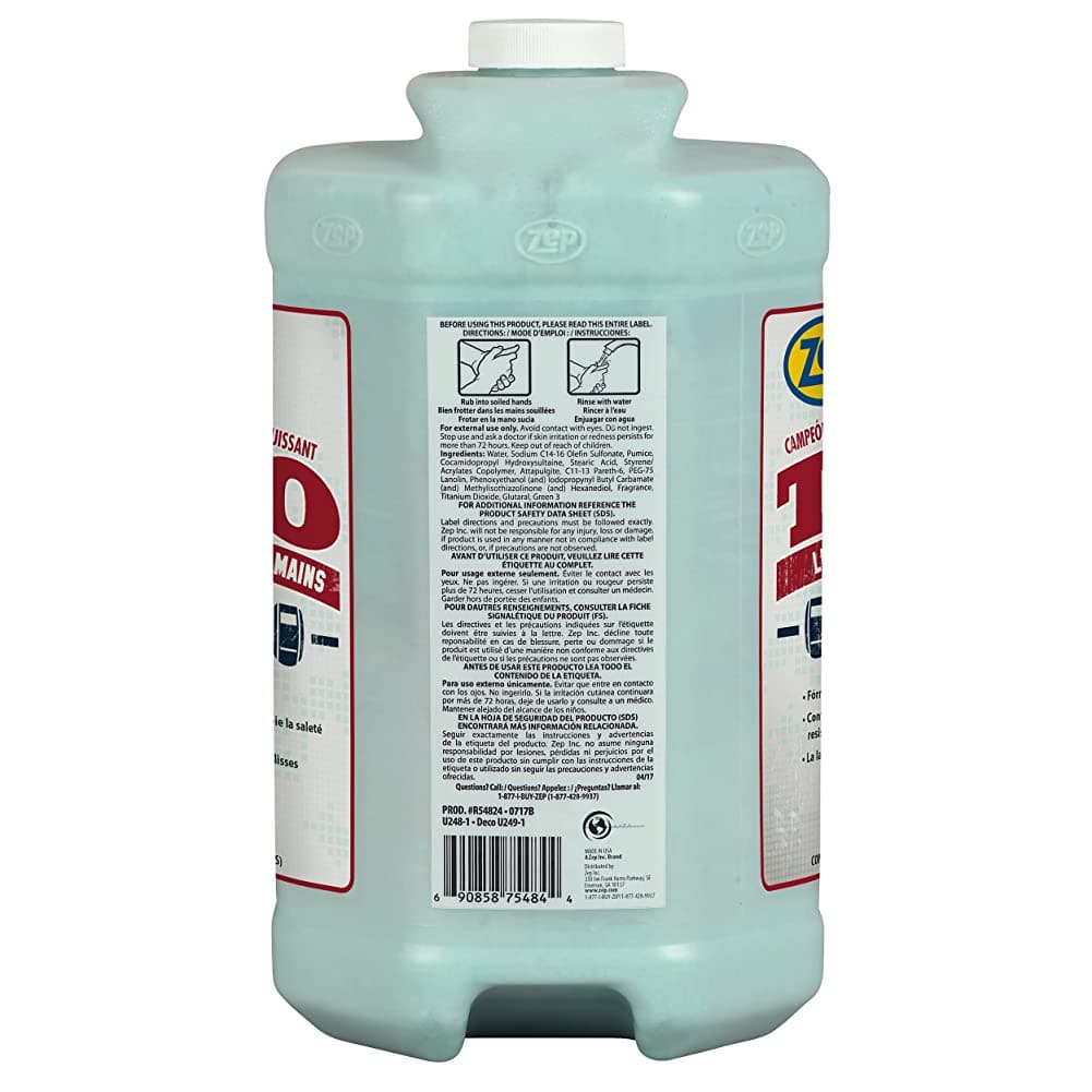 Zep MVP Waterless Hand Cleaner 128 Ounce (Case of 4) Removes dirt, grease,  grime, ink, tar, carbon, resin, paint, adhesive, oil, asphalt and MORE! 