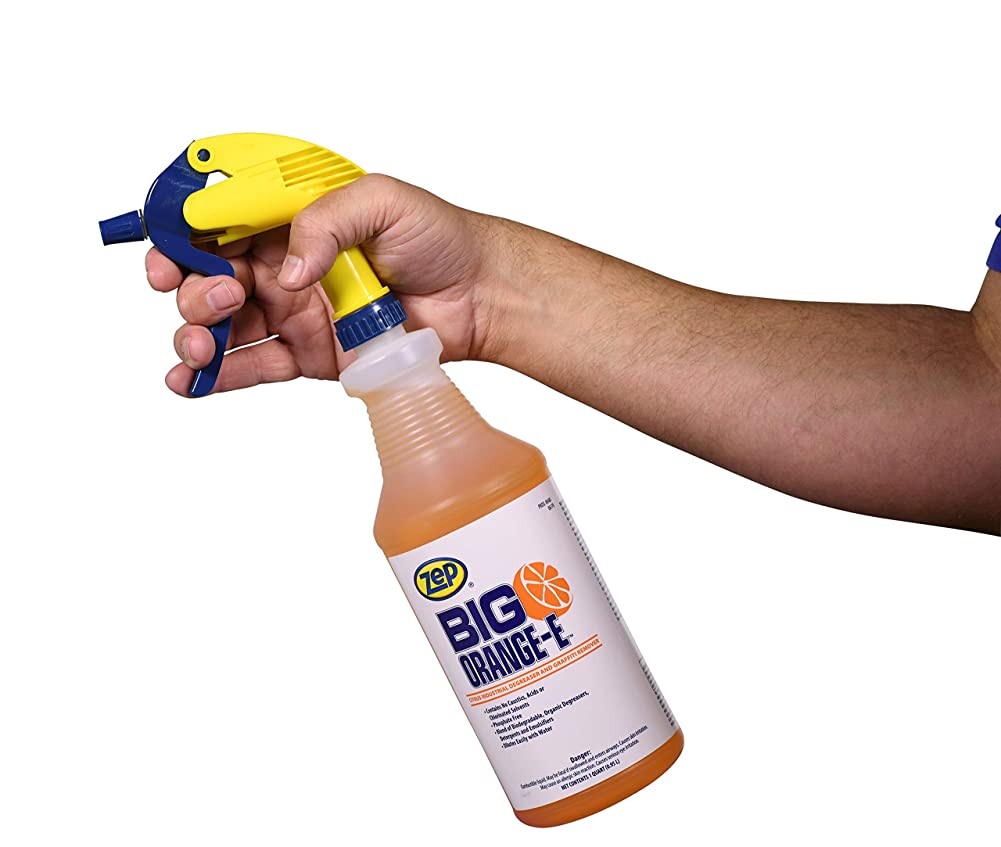 Zep Big Orange-E Citrus Industrial Degreaser & Graffiti Remover – Cleans and Deodorizes – 32 oz.