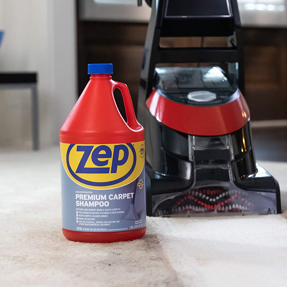 Zep Premium Carpet Shampoo Concentrate – Renews Soiled Carpets – 1 Gallon