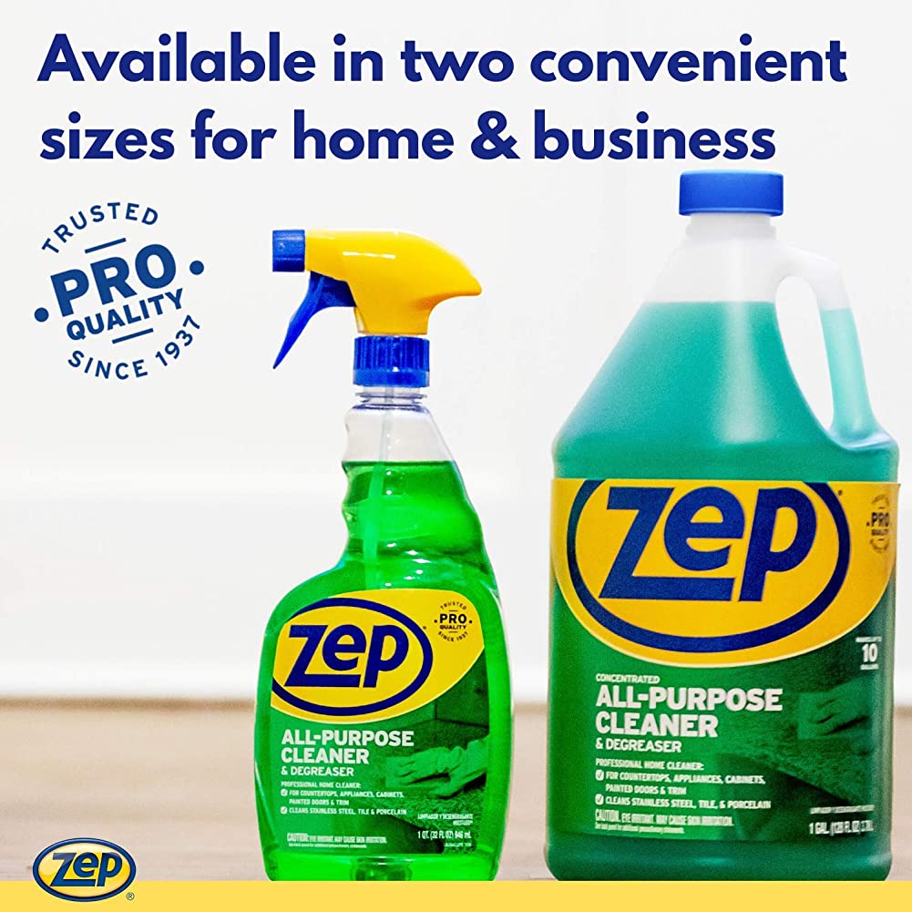 Zep All-Purpose Cleaner and Degreaser Concentrate 1 Gal (Case of 4) and Zep Professional Sprayer Bottle (Case of 12) Bundle