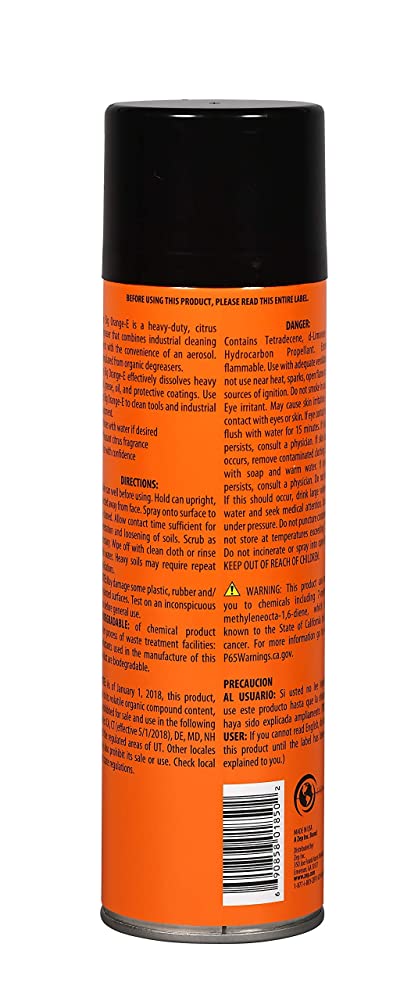 Big Orange-E Aerosol Heavy-Duty Citrus Degreaser - 15 oz.