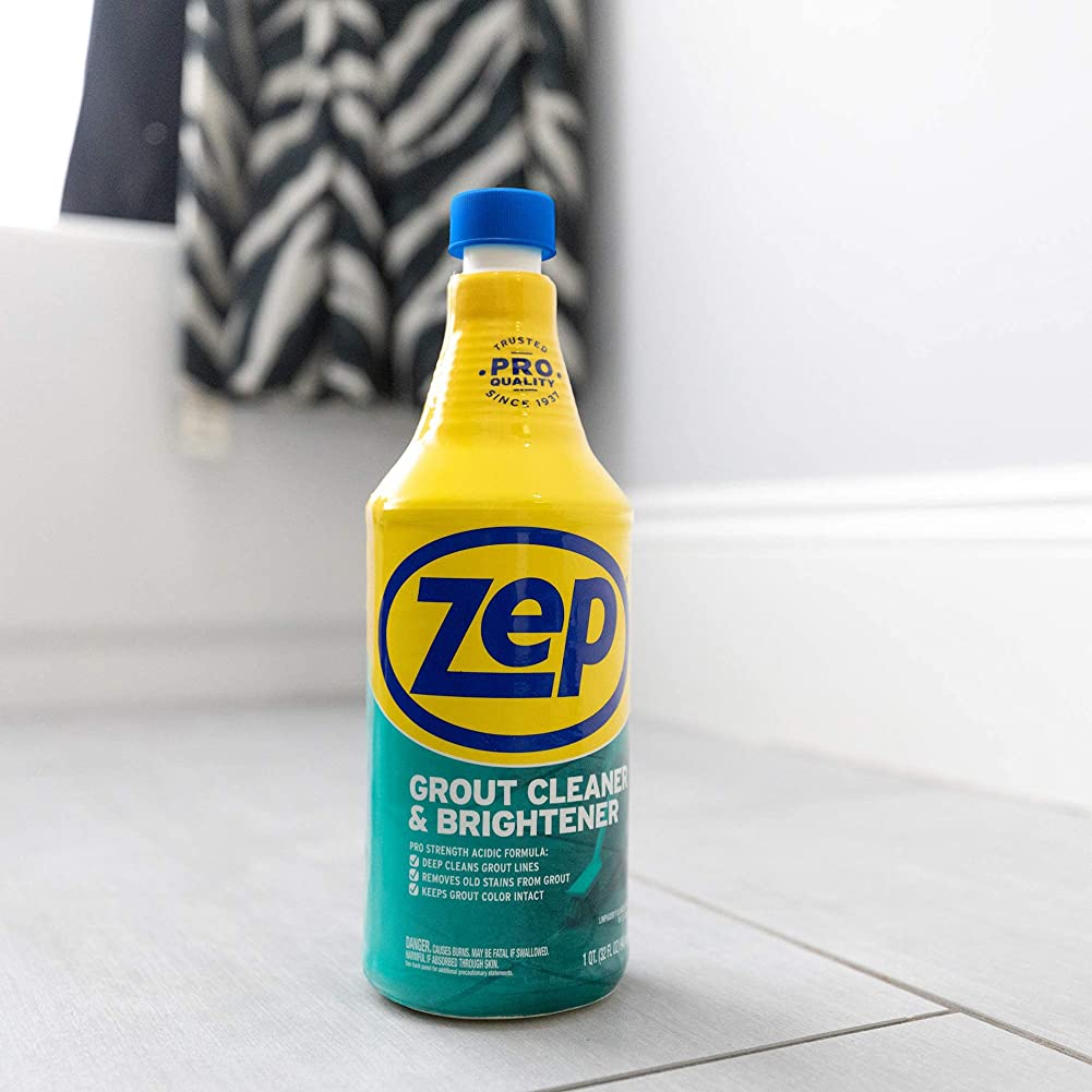 Zep Grout Cleaner & Brightener – Safe on Tinted Grout – 32 oz – Zep Inc.