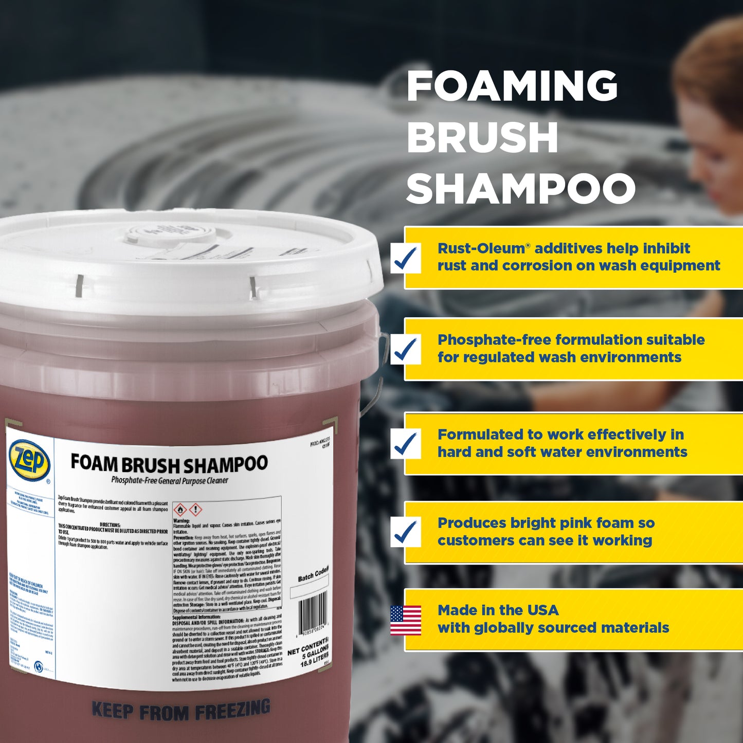 Zep Foam Brush Shampoo