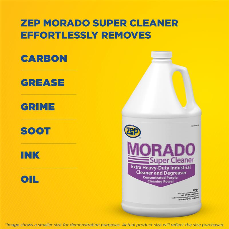 Zep Morado Extra Heavy-Duty Industrial Cleaner and Degreaser – Quickly Removes Grease – 55 Gallon with Zep Model 50 Polypropylene Piston Pump – Bundle