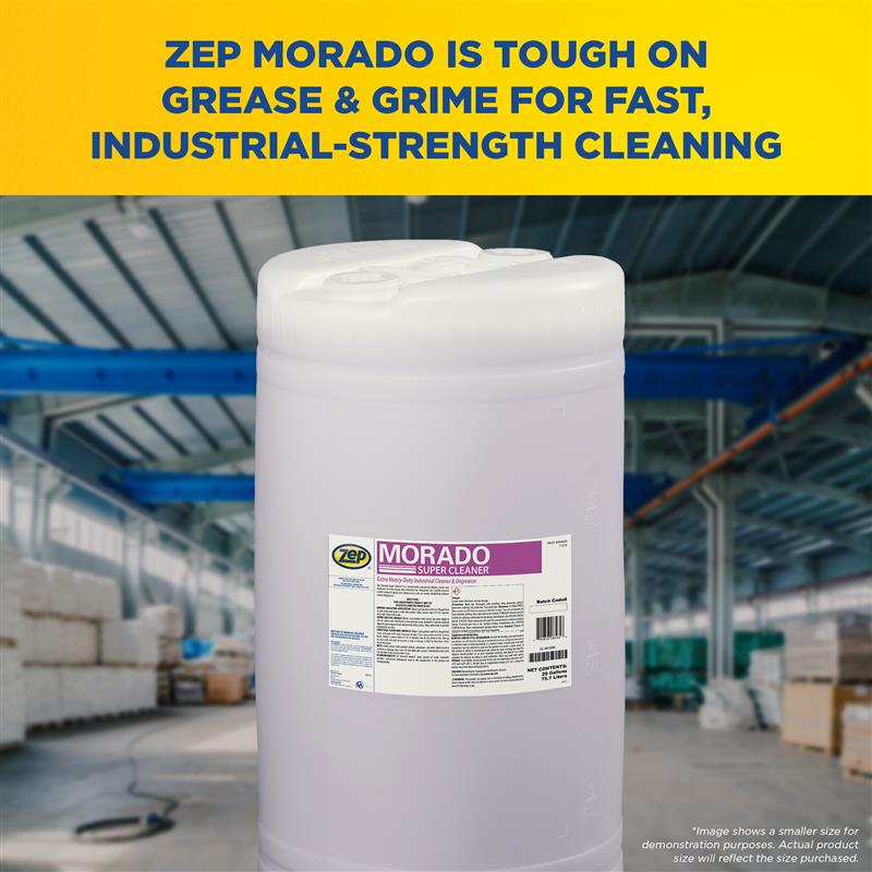 Zep Morado Extra Heavy-Duty Industrial Cleaner and Degreaser – Quickly Removes Grease – 55 Gallon with Zep Model 50 Polypropylene Piston Pump – Bundle