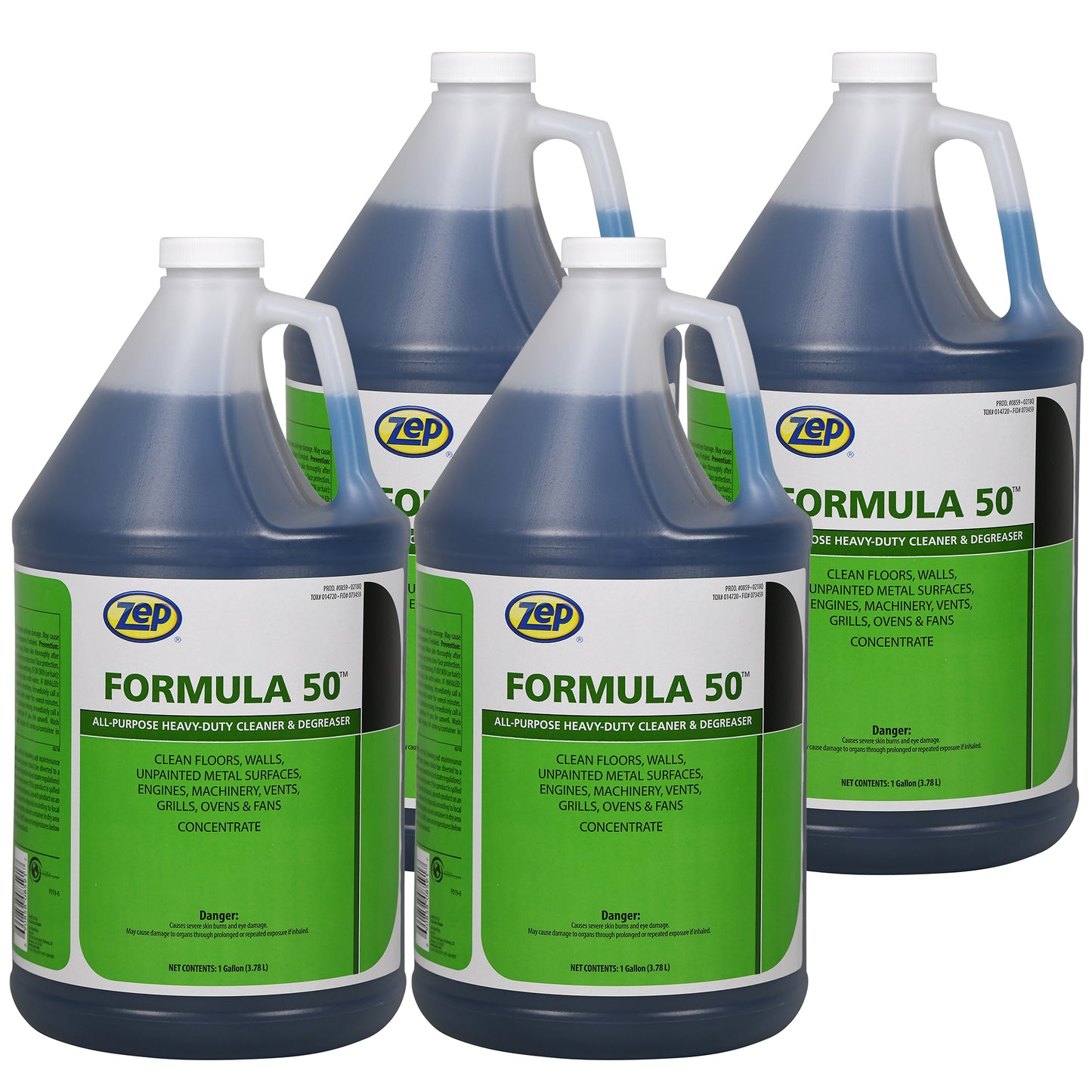 Zep Formula 50 Heavy-Duty Cleaner & Degreaser Concentrate – Industrial Strength Degreaser – 1 Gallon