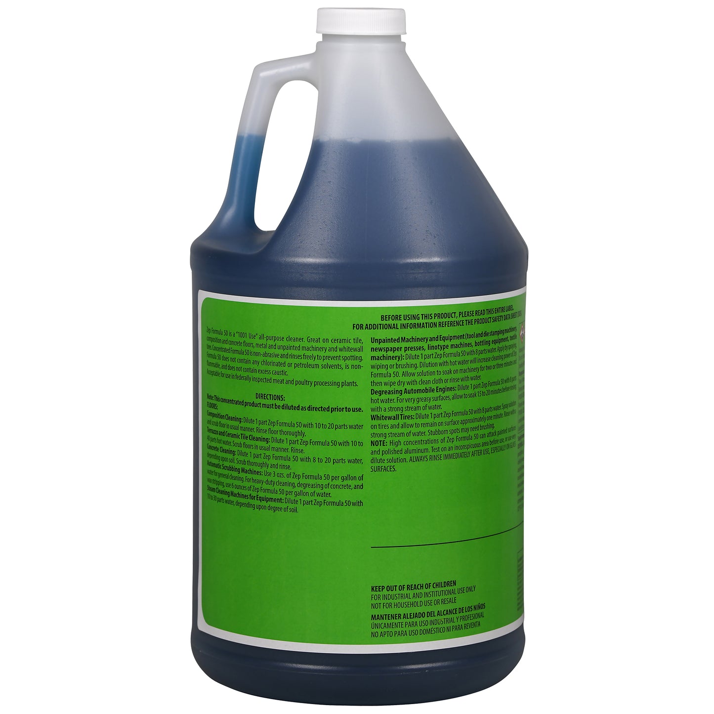 Zep Formula 50 Heavy-Duty Cleaner & Degreaser Concentrate – Industrial Strength Degreaser – 1 Gallon