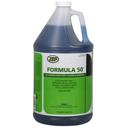 Zep Formula 50 Heavy-Duty Cleaner & Degreaser Concentrate – Industrial Strength Degreaser – 1 Gallon