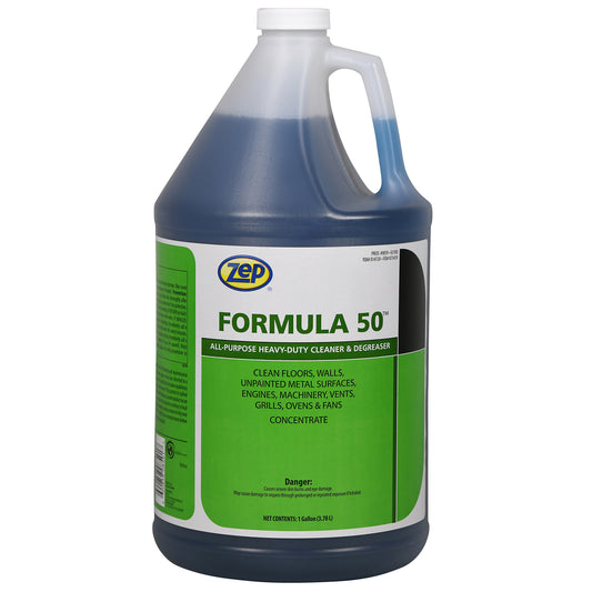 Zep Formula 50 Heavy-Duty Cleaner & Degreaser Concentrate – Industrial Strength Degreaser – 1 Gallon