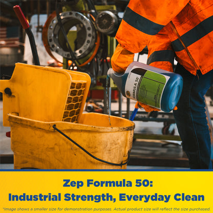 Zep Formula 50 Heavy-Duty Cleaner & Degreaser Concentrate – Industrial Strength Degreaser – 5 Gallon