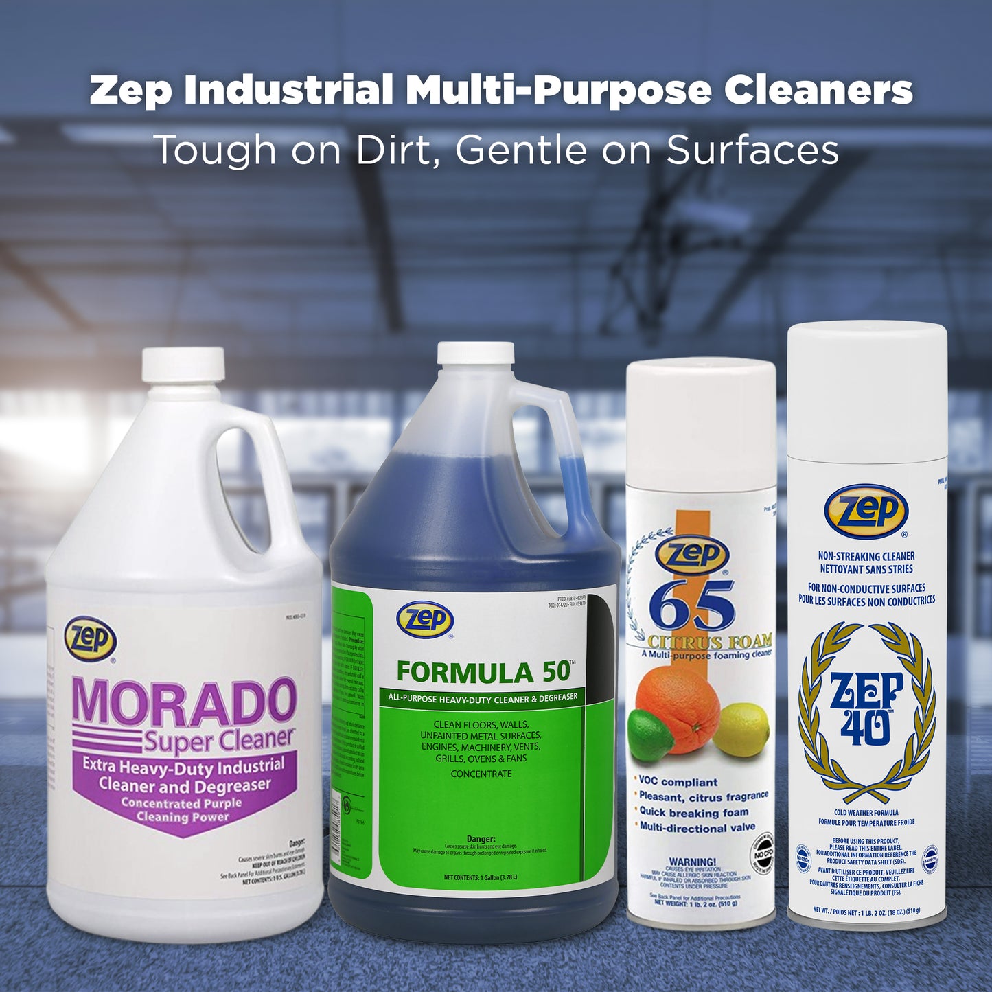 Zep Formula 50 Heavy-Duty Cleaner & Degreaser Concentrate – Industrial Strength Degreaser – 1 Gallon