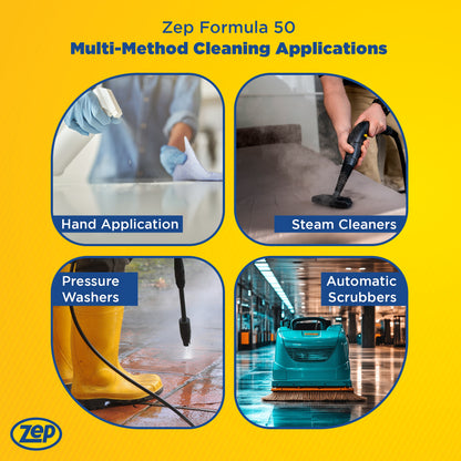 Zep Formula 50 Heavy-Duty Cleaner & Degreaser Concentrate – Industrial Strength Degreaser – 5 Gallon