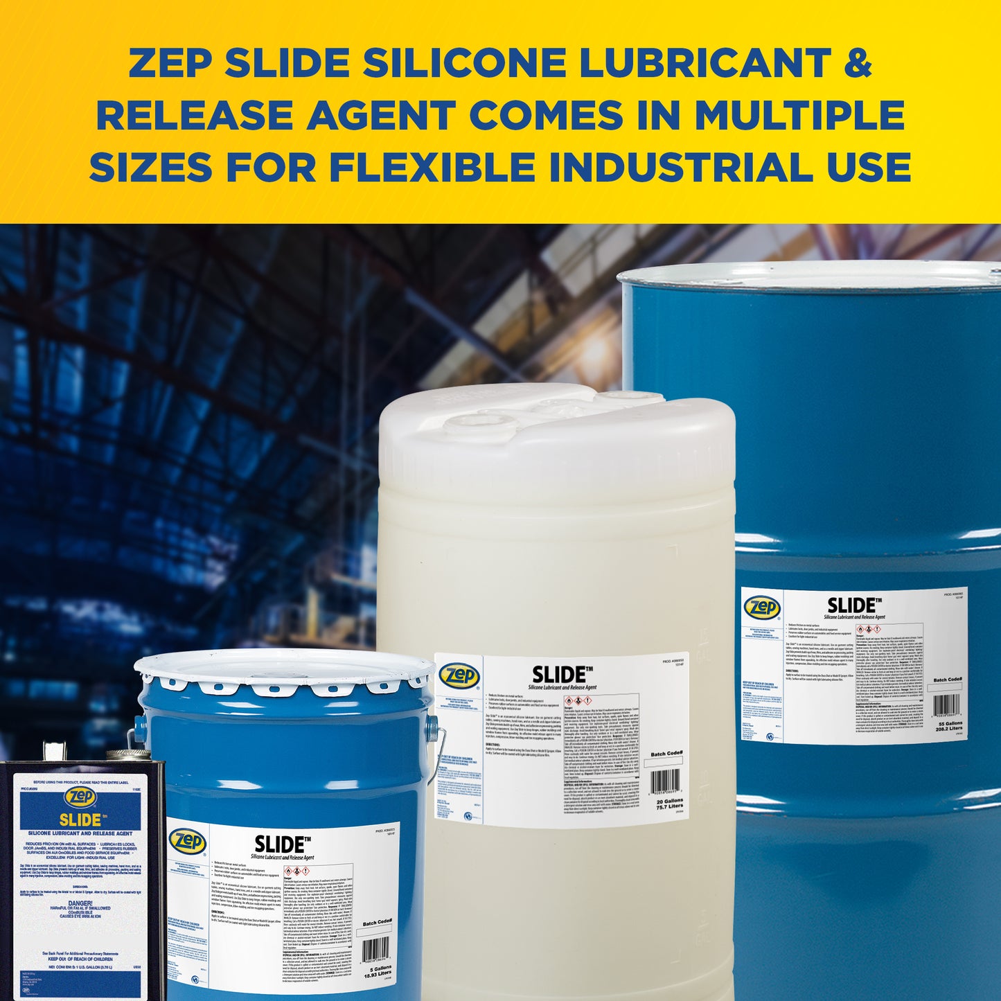 Zep Slide Silicone Lubricant and Release Agent – Reduce Friction – 1 Gallon